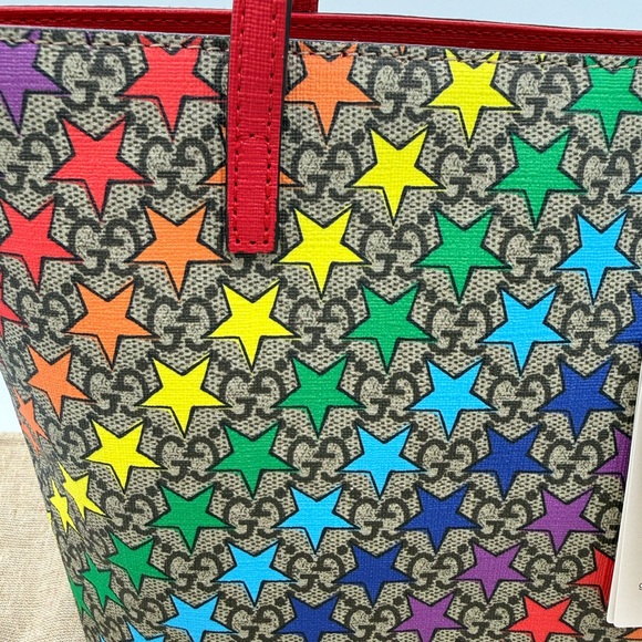 Gucci Rainbow Star GG Supreme Bag - Picture 2 of 12